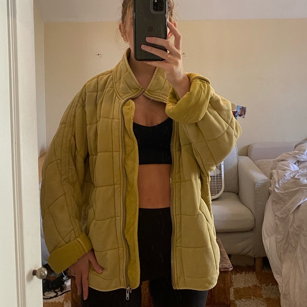 Free people dolman quilted knit jacket